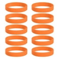 thumbnail image 1 of Uxcell 10Pcs Silicone Rubber Bands Non-slip Elastic Rubber Wrapping Bands Orange, 1 of 6