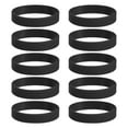 thumbnail image 1 of Uxcell 10Pcs Silicone Rubber Bands Non-slip Elastic Rubber Wrapping Bands Black, 1 of 6