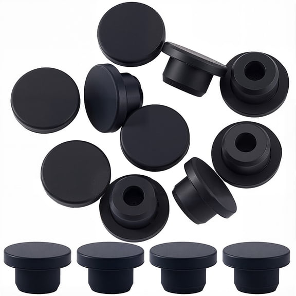 10Pcs Silicone Rubber Plug for 19mm Round Holes Large Size Waterproof T-Type Rubber Stoppers Soft Flexible Snap-On Bottle Seal Button Plugs Tube Pipe End Covers Caps Inserts for Pipes Pots DIY