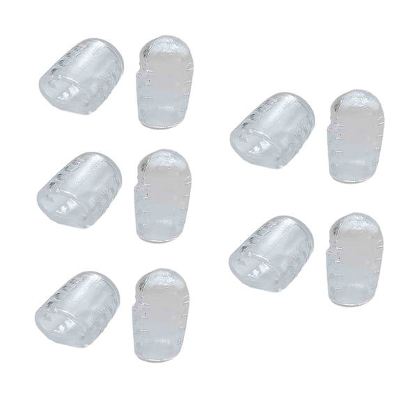 10Pcs Silicone Toe Caps Protectors, Soft Breathable Gel Toe Covers for Corns, Blisters, Hammer Toes, Rubbing Relief, Reusable Transparent Cushioning, for Walking Running