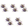 thumbnail image 1 of , 10Pcs Silk Hydrangea Flower Bouquet Flowers Arrangements Table Centerpieces (Purple), 1 of 5