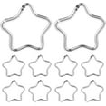 thumbnail image 1 of 10Pcs Silver Star Carabiner Metal Carabiner Clip Small Star Shaped Locking Carabiner Safety Buckle Star Keyring Hook Climbing Accessories For Traveling Camping Fishing Hiking Backpack, 1 of 8