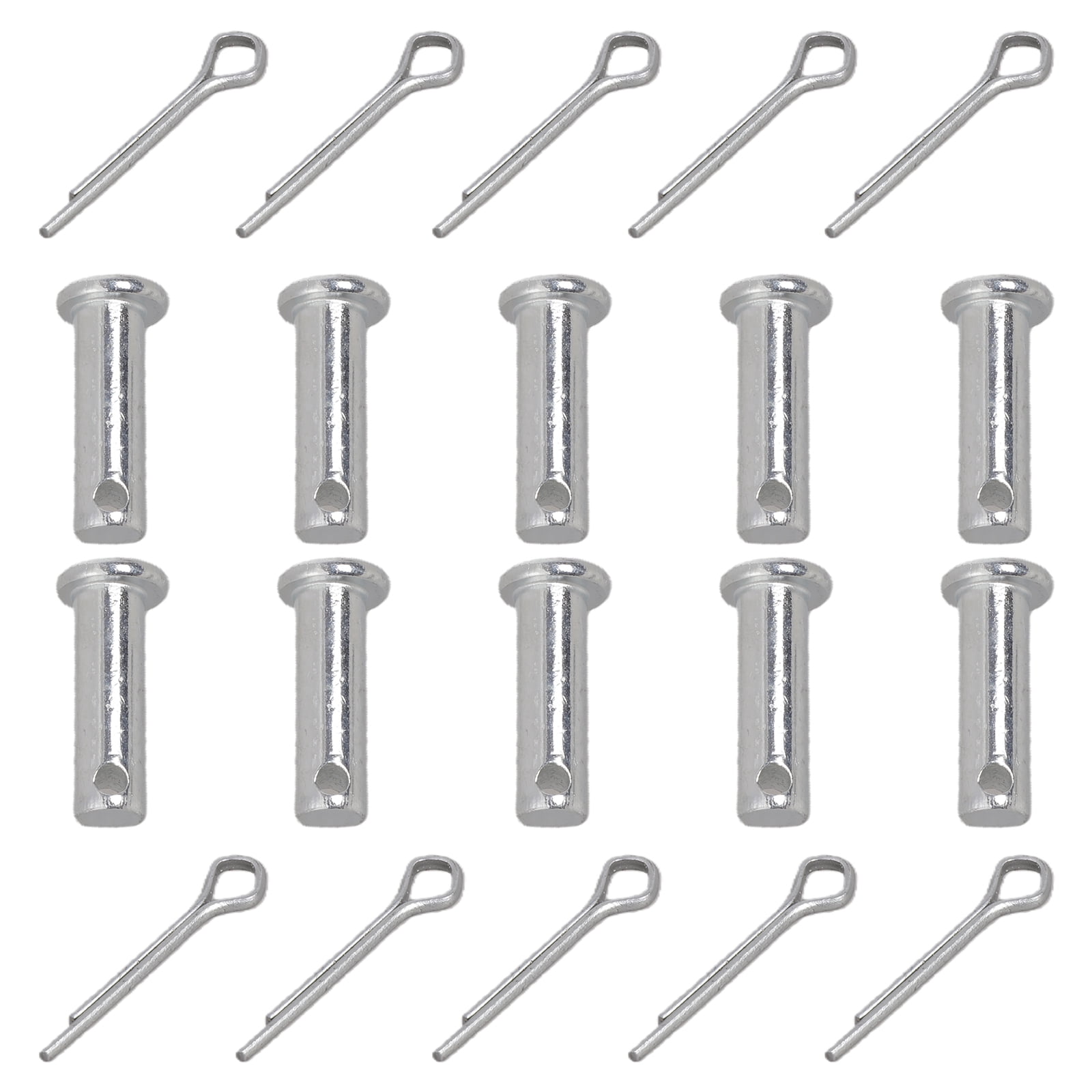 10Pcs Single Hole Clevis Pin Fasteners Flat heads Cylindrical Pin ...