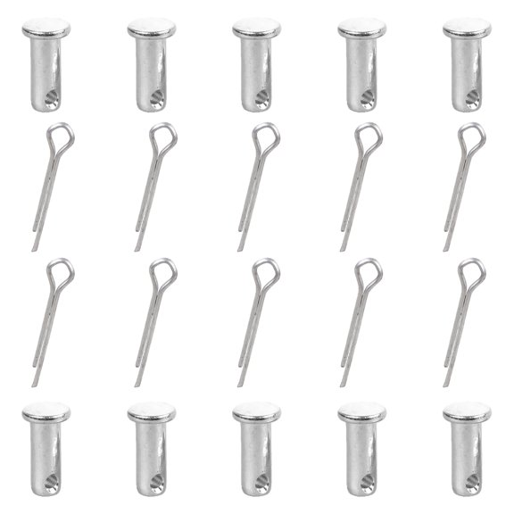 10Pcs Single Hole Clevis Pin Fasteners Flat heads Cylindrical Pin Replacement Stainless Steel Link Hinge Pins Enduring