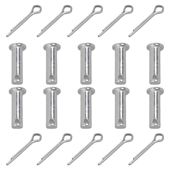 10Pcs Single Hole Clevis Pin Replacement Fasteners Flat heads Cylindrical Pin for Industrial Equipment Easily to Install