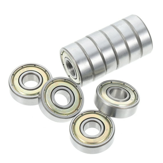TABLZONE Silver Carbon Steel Bearing 608zz for Skateboard High Rotation Low Noise 10Pcs