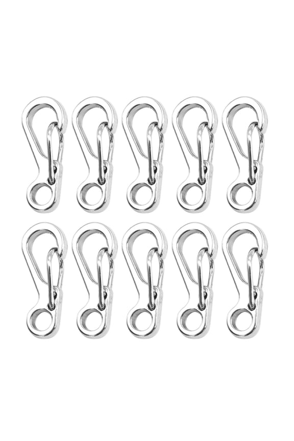 10Pcs Small Carabiner Clip Aluminum Alloy Keychain Carabiner Clasp Spring Snapping Keyring Hook Backpacks Attachments Ho