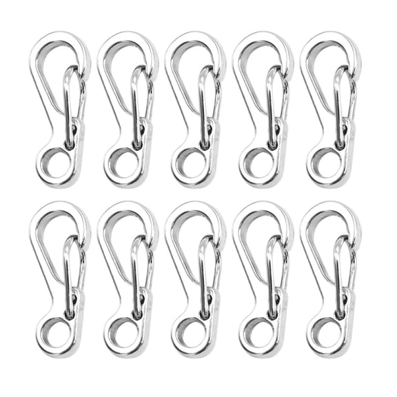 10Pcs Small Carabiner Clip Aluminum Alloys Keychain Carabiner Clasp Spring Snap Keyring Hook Backpacks Attachments Hook