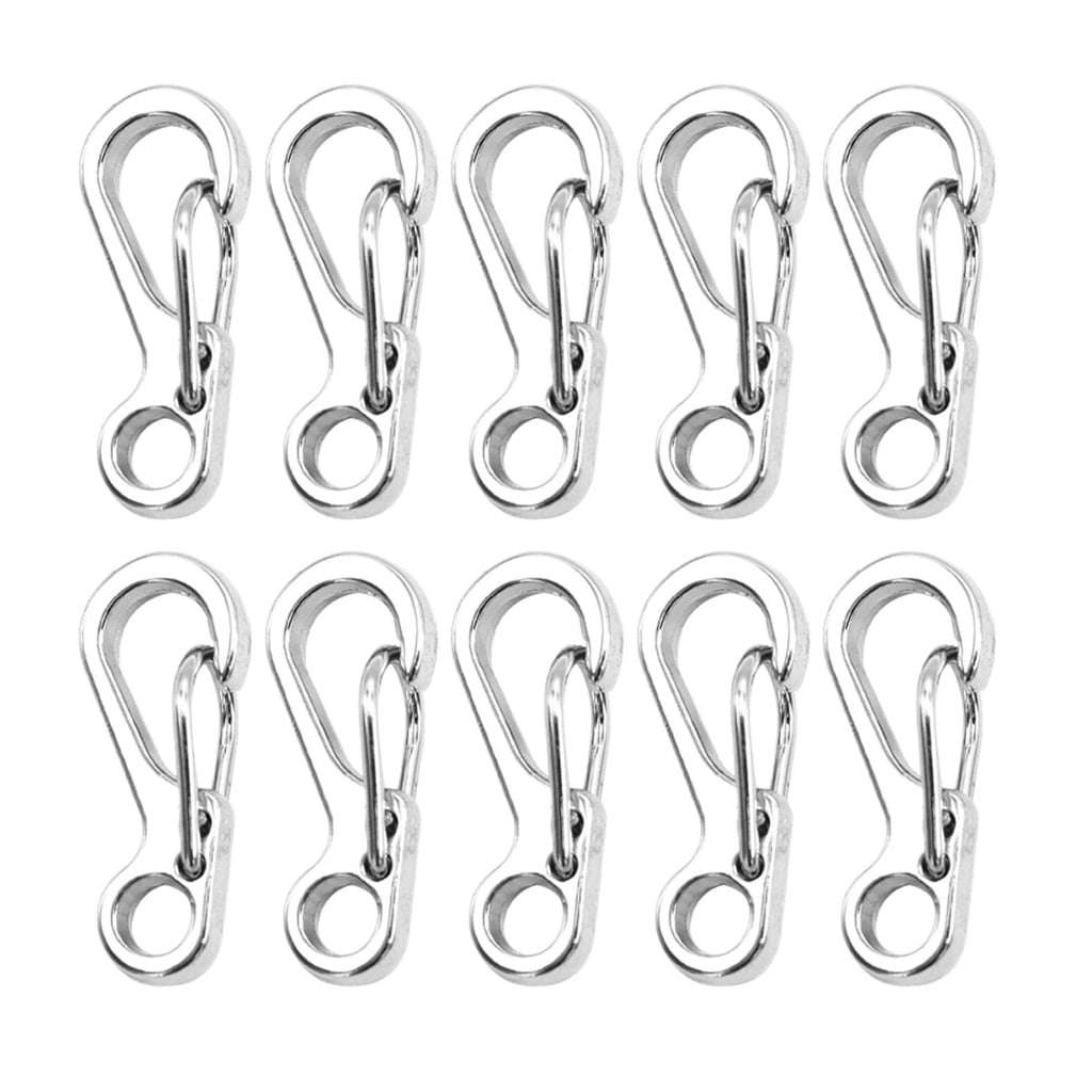 10Pcs Small Carabiner Clip Spring Snap Keyring Hook Backpacks ...