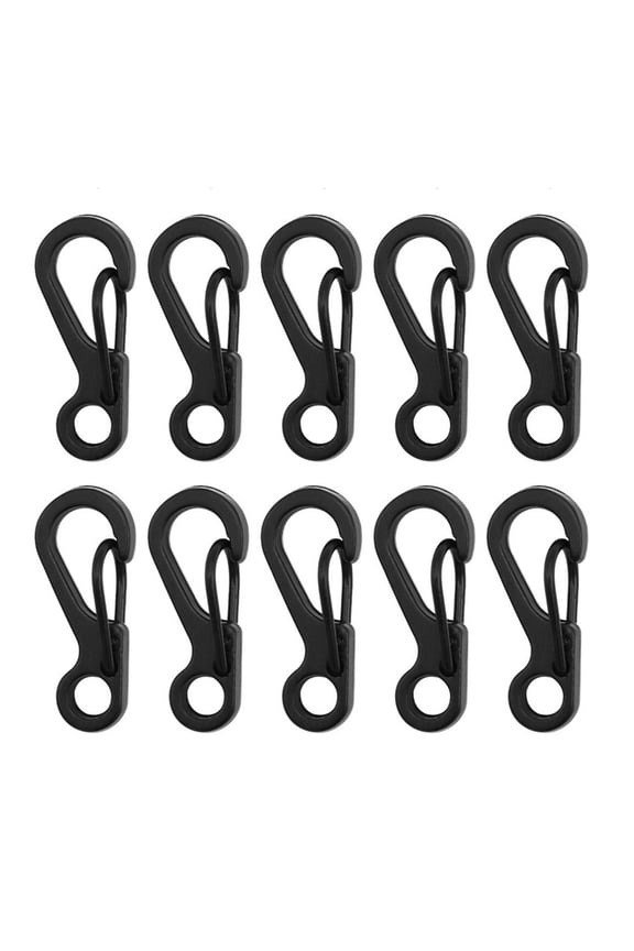 7829 10Pcs Small Carabiner Clip Spring Snap Hook Clasps Aluminum Alloys Hanging Buckles Keychain Backpacks Carabiners