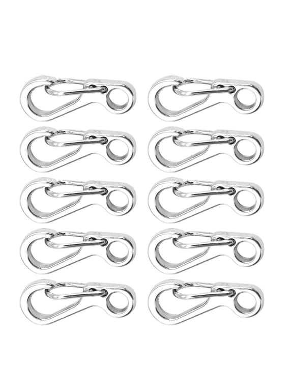 10Pcs Small Carabiner Clip Spring Snapping Hook Clasps Aluminum Alloy Hanging Buckles Keychain Backpacks Carabiners