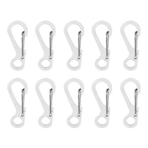 10Pcs Small Carabiner Clip Spring Snap Hook Clasps Stainless Steels Hanging Buckles Keychain Backpacks Carabiners