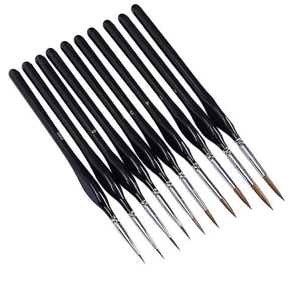10Pcs Small Fine Tip Paintbrushes Detail Paint Brush Set Triangular Grip Handles Art Brushes For Acrylic Watercolor Oil Craft Models School Pens Cool Pen Plasma Pen 1951 Pen Ref71 Retractable