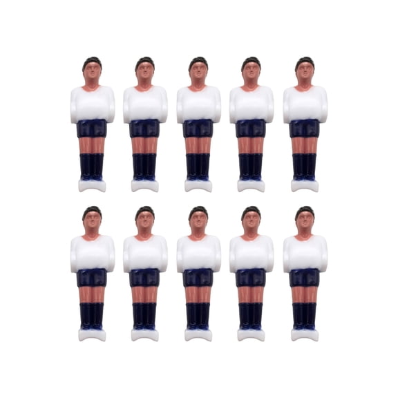 10Pcs Small Foosball Table Soccer Figures Foosball Replacement Players Hard Plastic Soccer Foosball Man Easy to Use