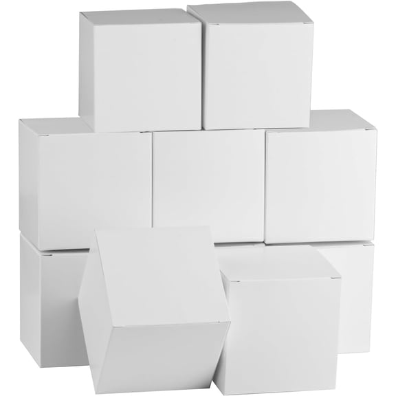 10Pcs Small Gift Boxes with Lids,Mini White Gift Box,Cardboard Paper Present Box Favour Box,Small Party Favor Boxes for Birthday Wedding Christmas Bridesmaid Gift Box with Lid,3.9x3.9x3.9in