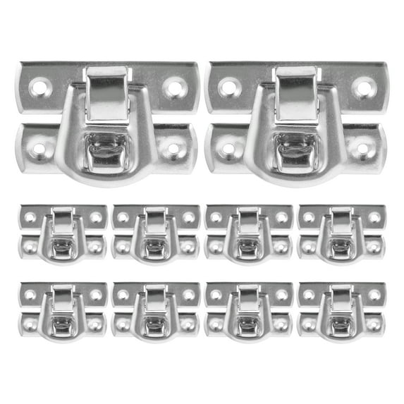 10Pcs Silver Zinc Alloy Hasp Lock for Wooden Box Jewelry Box Gift Box with Durable Design 1.57x0.83