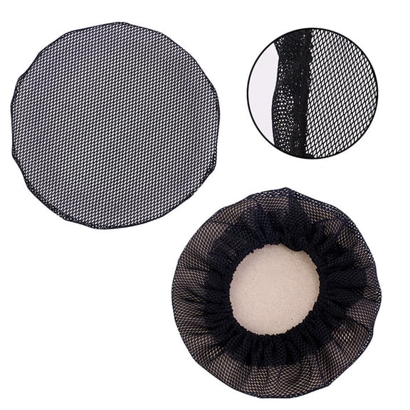 10Pcs Small Hole Black Elastic Mesh Snood Hair Net Bun Cover for Ballet Dance