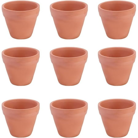 10Pcs Small Terracotta Pots Bulk Ceramic Porcelain Pottery Plant Cactus Flower Mini Planter Pot with Drainage Hole