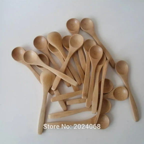 10Pcs Small Wooden Soup Spoons Household Handmade Wooden Serving Spoons