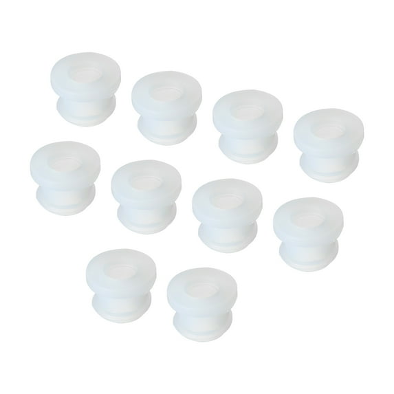 10Pcs Snap Rubber Grommet Hole Plug Mount Dia 10mm ID 7mm H 10mm Seal Anti-Scratch Cable Pipe Transparent
