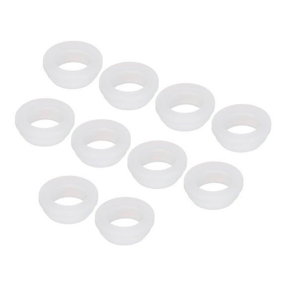 10Pcs Snap Rubber Grommet Plug Mount Dia 22mm ID 17.5mm Seal Anti-Scratch for Electrical Box Cable Transparent