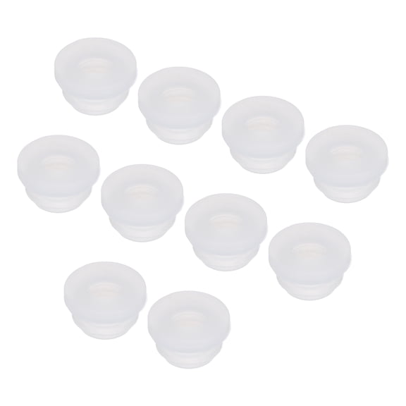 10Pcs Snap Rubber Grommet Plug Mount Dia 8mm ID 5.5mm Seal Anti-Scratch for Electrical Box Cable Transparent