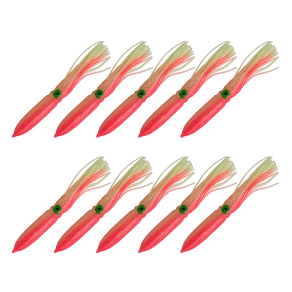 10Pcs Soft Lure Squid Skirts 8cm Artificial Baits Lures Saltwater Trolling Lure Artificial Baits Fishing Accessories