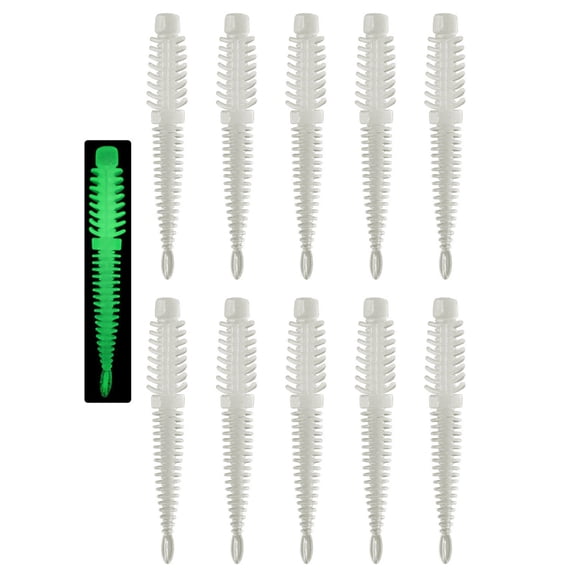 10Pcs Soft Lures Worm Baits Artificial Swimbaits Jigging Wobbler Fishing Lures