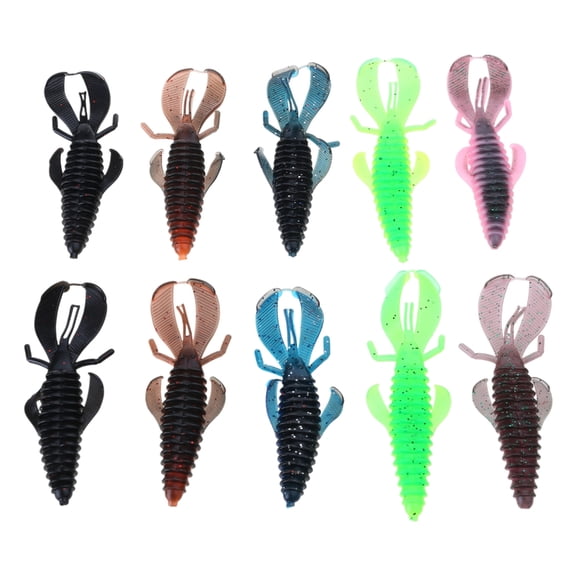 10Pcs Soft Wacky Worms Baits Fishing Lures Worms Fishing Lures Drop Short Worms Artificial Baits Swimbaits