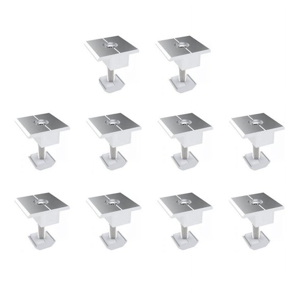 10Pcs Solar Clamp Adjustable Panel Bracket Wide Photovoltaic Support for System 35mm