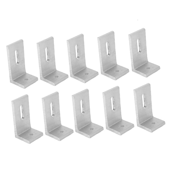 10Pcs Solar Panel L Feet Mounting Brackets Aluminum Alloys Solar Panel Module Bracket for Outdoor Installation Enduring