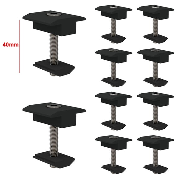 10Pcs Solar Panel Medium Clamp Adjustable Bracket Clamp Wide Photovoltaic Support For Solar Panel System Mounting Accessories
