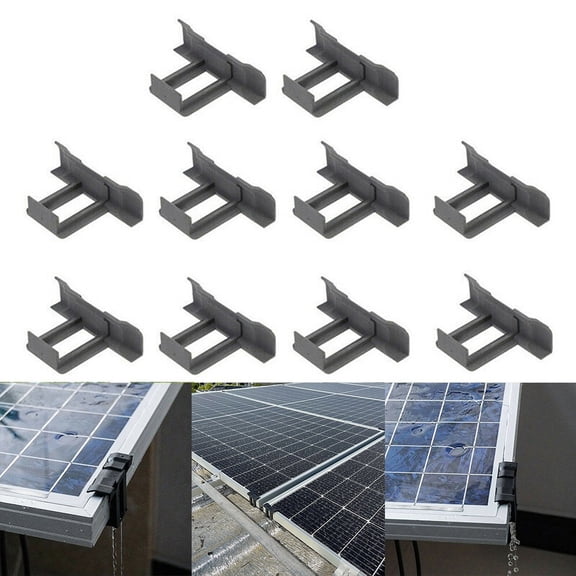 10Pcs Solar Panel Mud Removal Clip Water Drain Water Diversion Clip 45Mm