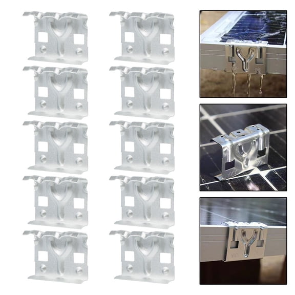10Pcs Solar Panel Water Drain Clip Sludge Removal Clip Cleaning Clips Pv Module 35mm