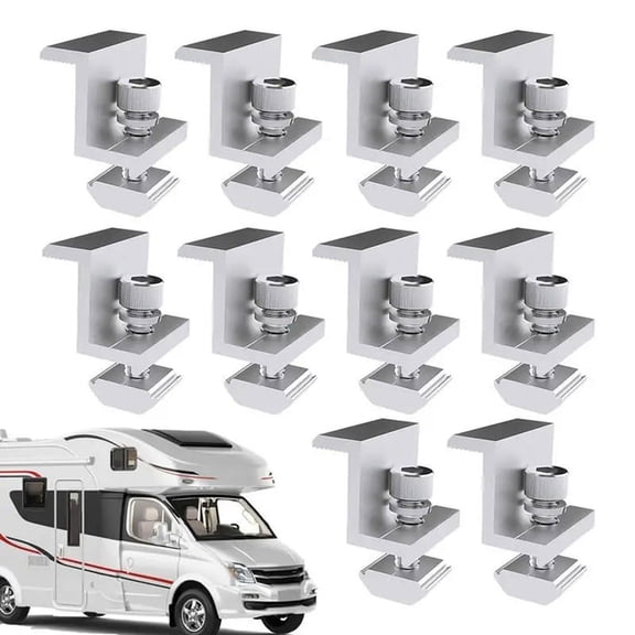 10Pcs Solar Photovoltaic Bracket Aluminum Alloy Clamp for Solar Module Solar Panel Racking Mounts Accessories PV Clamp A