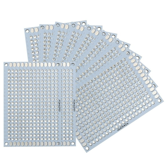 10Pcs Solderable Breadboard, 2.36"x1.57" White Tinned Circuit Board