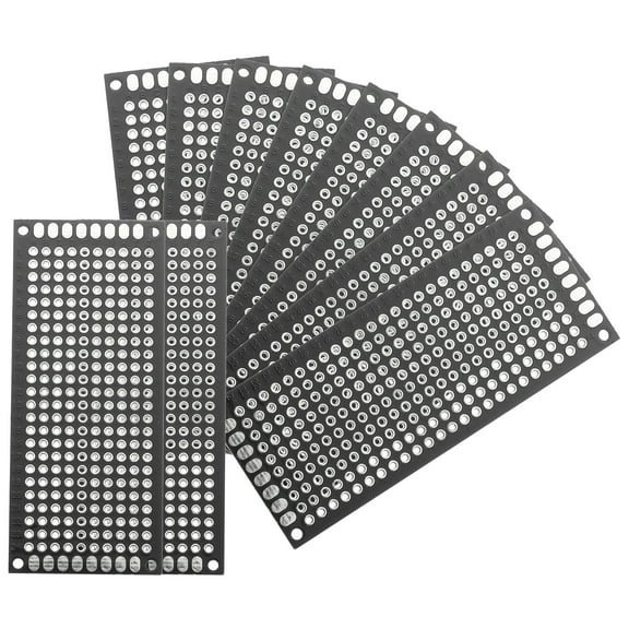 10Pcs Solderable Breadboard, 2.76"x1.18" Black Tinned Circuit Board