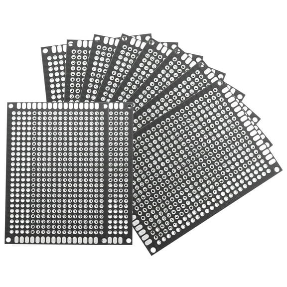 10Pcs Solderable Breadboard, 2.76"x1.97" Black Tinned Circuit Board