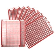 10Pcs Solderable Breadboard, 2.76"x1.97" Red Tinned Circuit Board