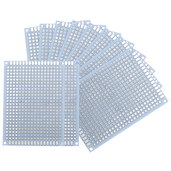 10Pcs Solderable Breadboard, 2.76"x1.97" White Tinned Circuit Board