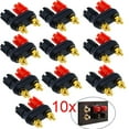 thumbnail image 1 of 10Pcs Speaker Amplifier Terminal Binding Post Dual 2 ways Banana Plug Jack, 1 of 9