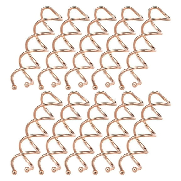 10Pcs Spiral Hair Pins, Twist Corkscrew Spin Pins with Non-Scratch Rounded Clips for Women's Hair Styling DIY (Rose Gold)