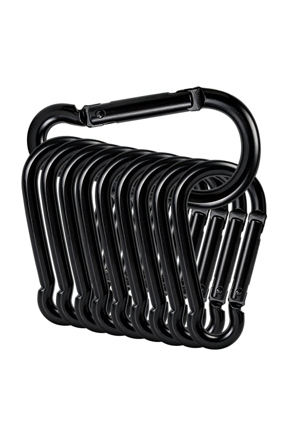 Carabiner Clip - 7.8cm Aluminum Carabiners with Spring-Loaded Gate for Camping Backpacking Hiking Outdoor Activities Pet Leash Keychain Multipurpose 10 Pcs