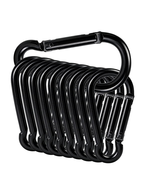 Carabiner Clip - 7.8cm Aluminum Carabiners with Spring-Loaded Gate for Camping Backpacking Hiking Outdoor Activities Pet Leash Keychain Multipurpose 10 Pcs
