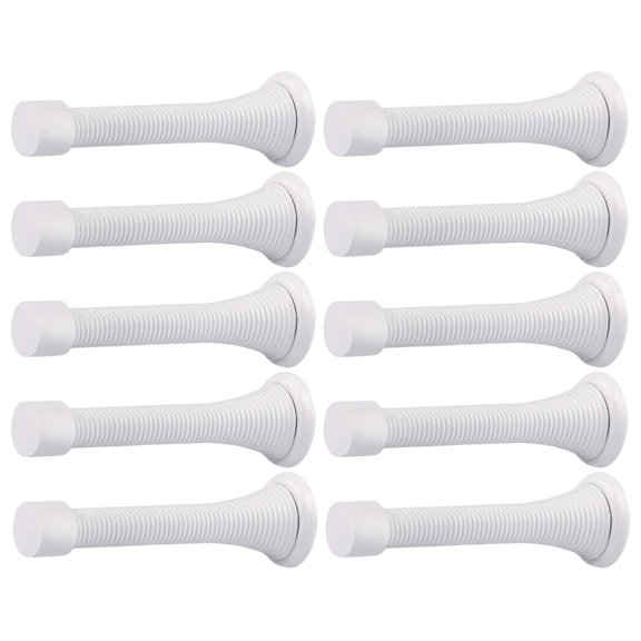 10Pcs Heavy Duty Spring Door Stoppers with Rubber Bumper AntiCollision Wall Protector for Kitchen, Bedroom, Office