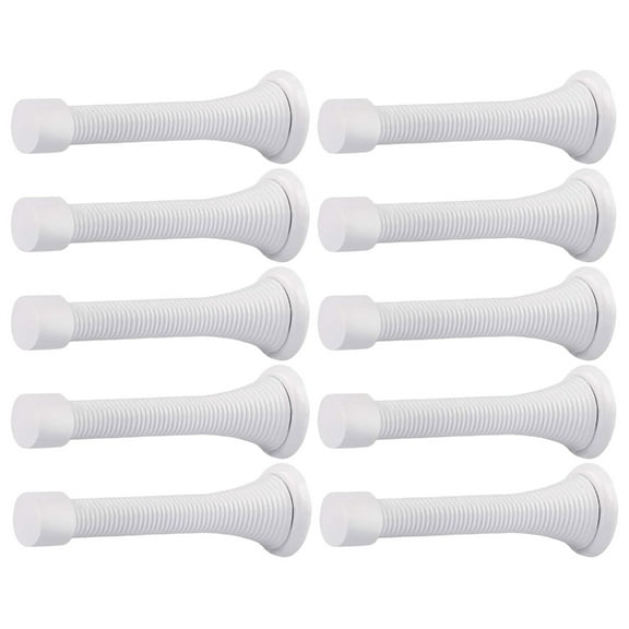 10Pcs Spring Door Stoppers with Rubber Bumper Flexible Heavy Duty Steel Door Stop Wall Door Stop Low Mounted Door Bumper