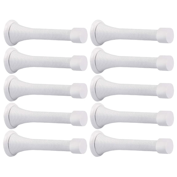 10Pcs Spring Door Stoppers with Rubber Tip Heavy Duty Spring Wall Door Stop