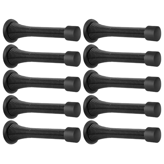 10Pcs Spring Door Stoppers with Rubber Tip Heavy Duty Spring Wall Door Stop
