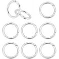 thumbnail image 1 of 10Pcs Spring O Rings 44mm Round Keyring Clasps Platinum Round Hook Clip O Ring Alloy Spring Gate Rings DIY Accessories for Purse Strap Handbag and Keys Inner Diameter: 34mm Platinum, 1 of 7