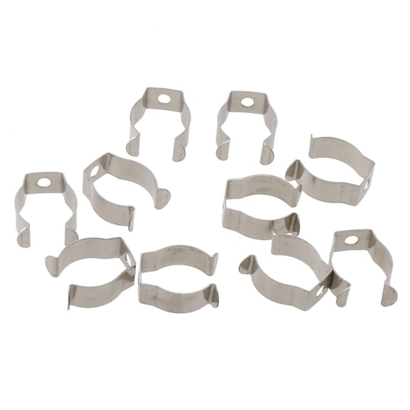 10Pcs Spring Terry Clips Pipes Clamp Tool Storage Hangers Narrow Base Tool Storage Hangers Fasteners Hardware